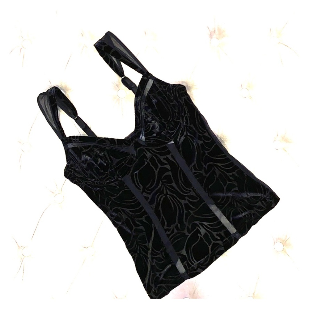 Size 3 (34C) Clarice Velvet Bustier By: Cosabella